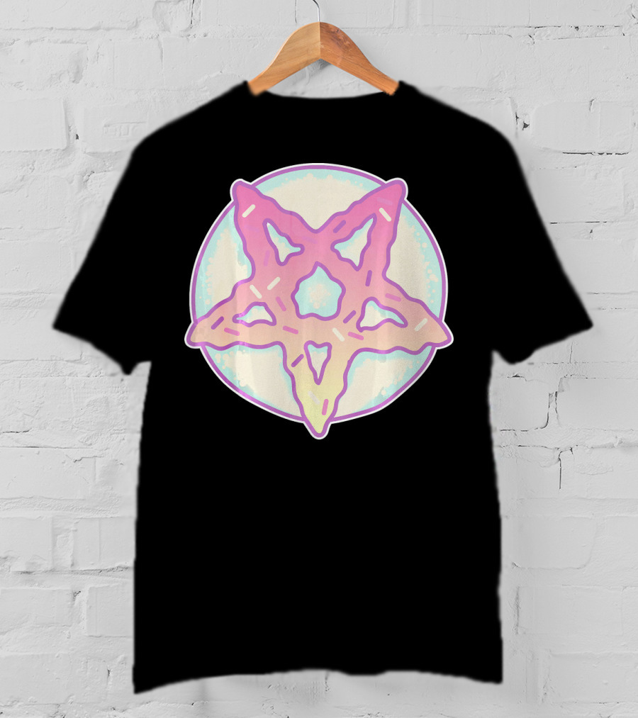 Pastel Goth Vaporwave Pentagram Satan Do Pastel Star T-Shirt