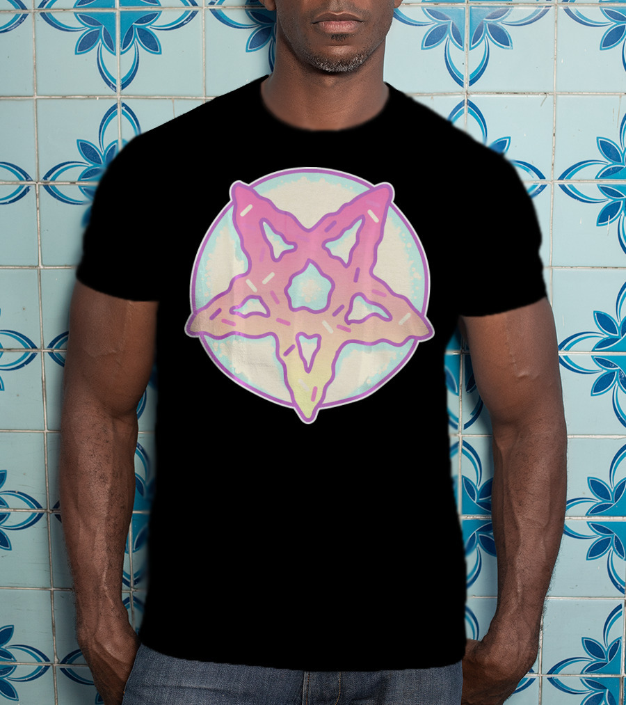 Pastel Goth Vaporwave Pentagram Satan Do Pastel Star T-Shirt
