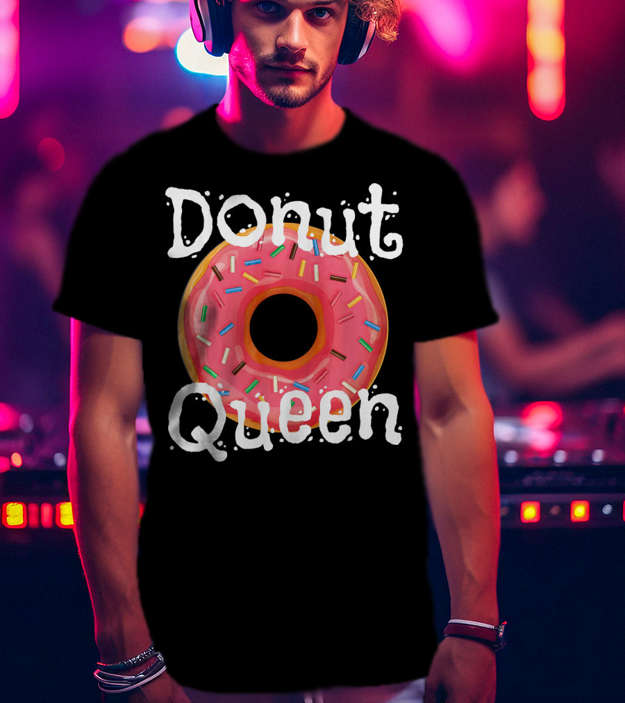 Donut Queen Sprinkled Pink Donut Enthusiast T-Shirt