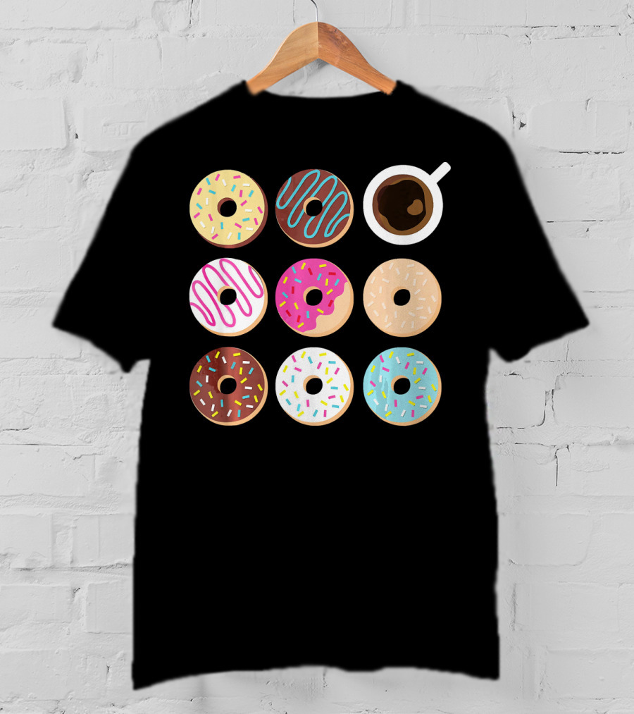 Wake Up To Donuts And Coffee With Sprinkles And Icing T-Shirt