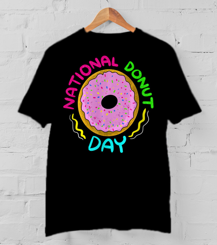 National Donut Day Cool Sweet Tooth Party Celebration With Sprinkles T-Shirt