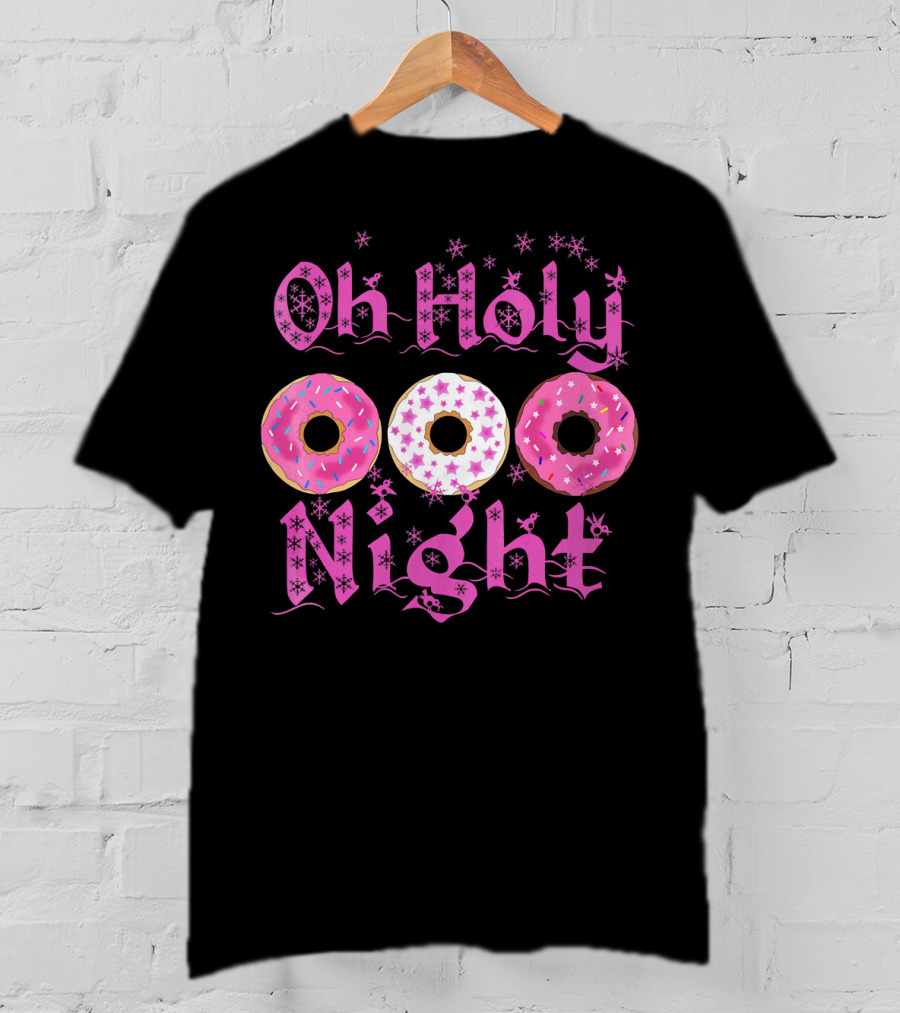 Oh Holy Night Donut Starry Pink Trio T-Shirt