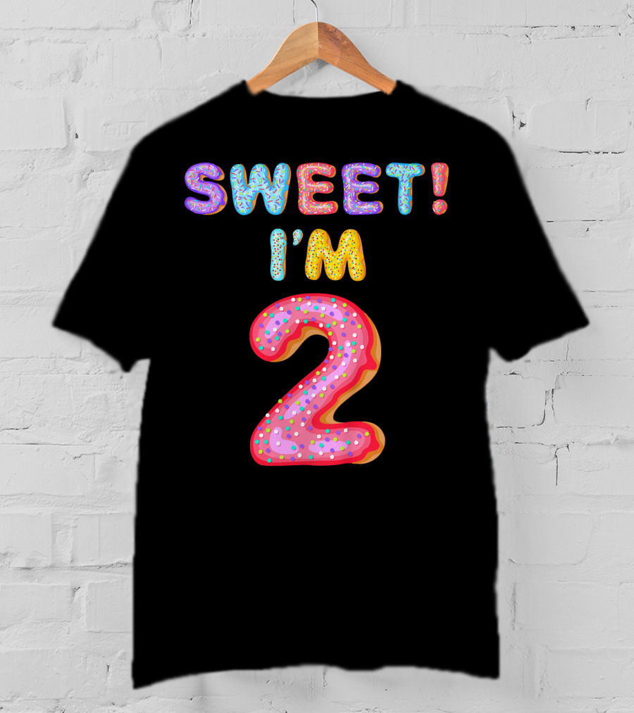Sweet I'm 2 Kids 2nd Birthday T-Shirt