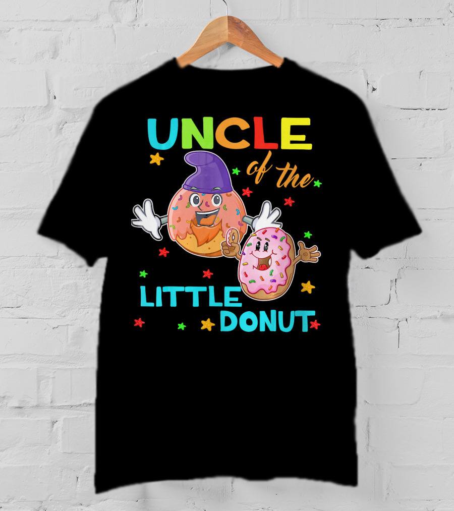 UNCLE Of The Little Donut Colorful Cartoon Birthday T-Shirt