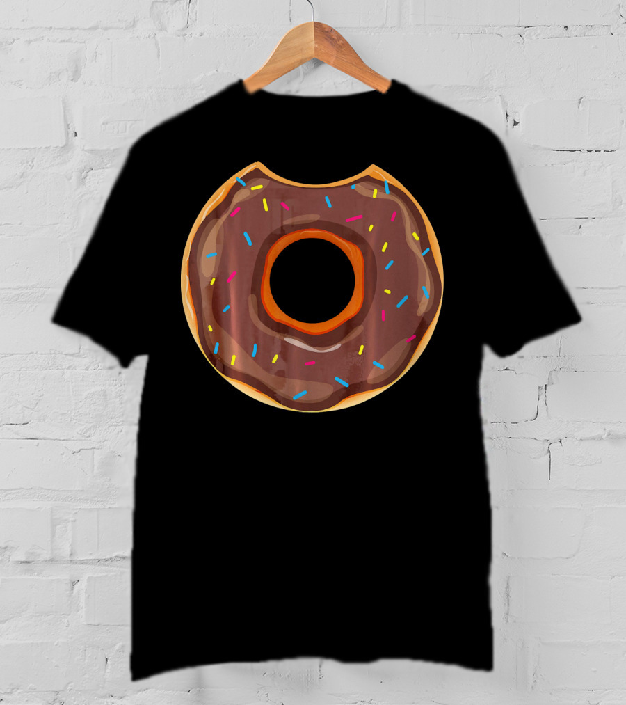 Cool Donut Halloween Chocolate Doughnut With Sprinkles T-Shirt