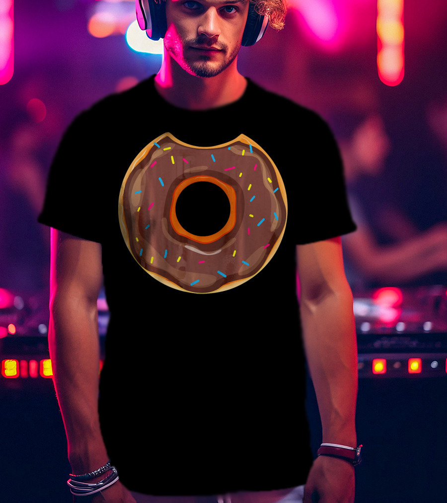 Cool Donut Halloween Chocolate Doughnut With Sprinkles T-Shirt