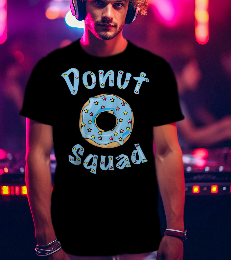 Donut Squad Blue Starry Frosted Cute Foodie Lover T-Shirt