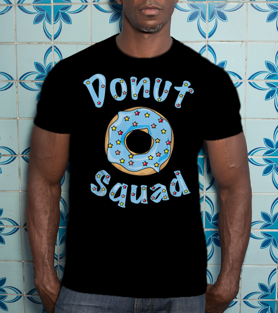 Donut Squad Blue Starry Frosted Cute Foodie Lover T-Shirt