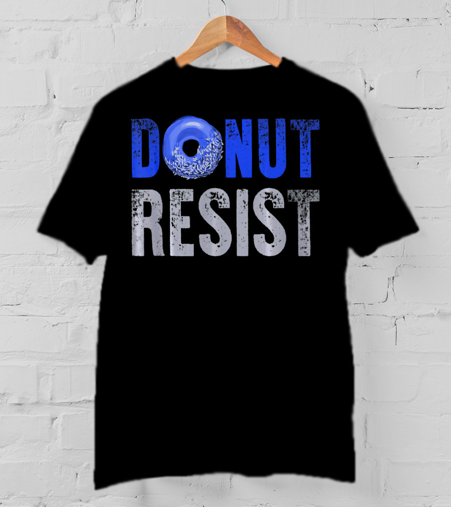Police Officer Thin Blue Line Donut Resist T-Shirt