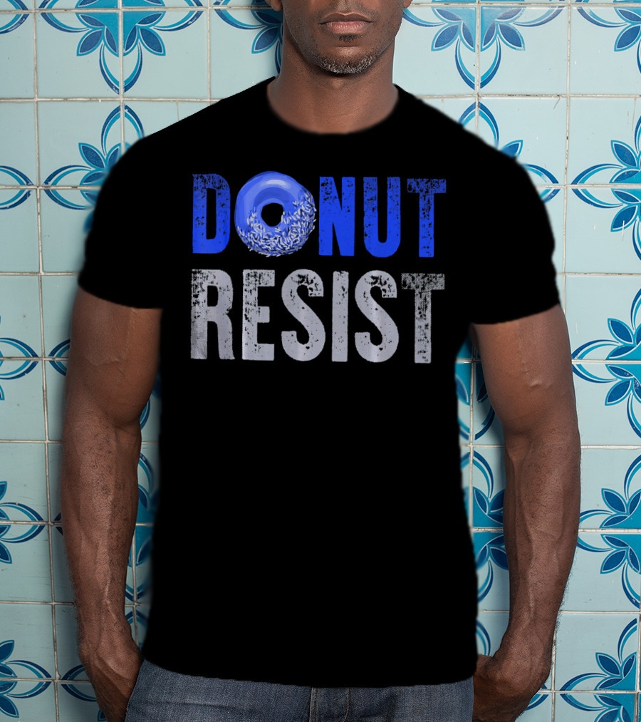 Police Officer Thin Blue Line Donut Resist T-Shirt