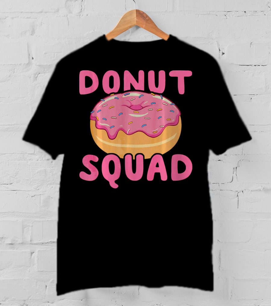 Donut Squad Pink Frosted Sprinkles Treat Enthusiasts T-Shirt