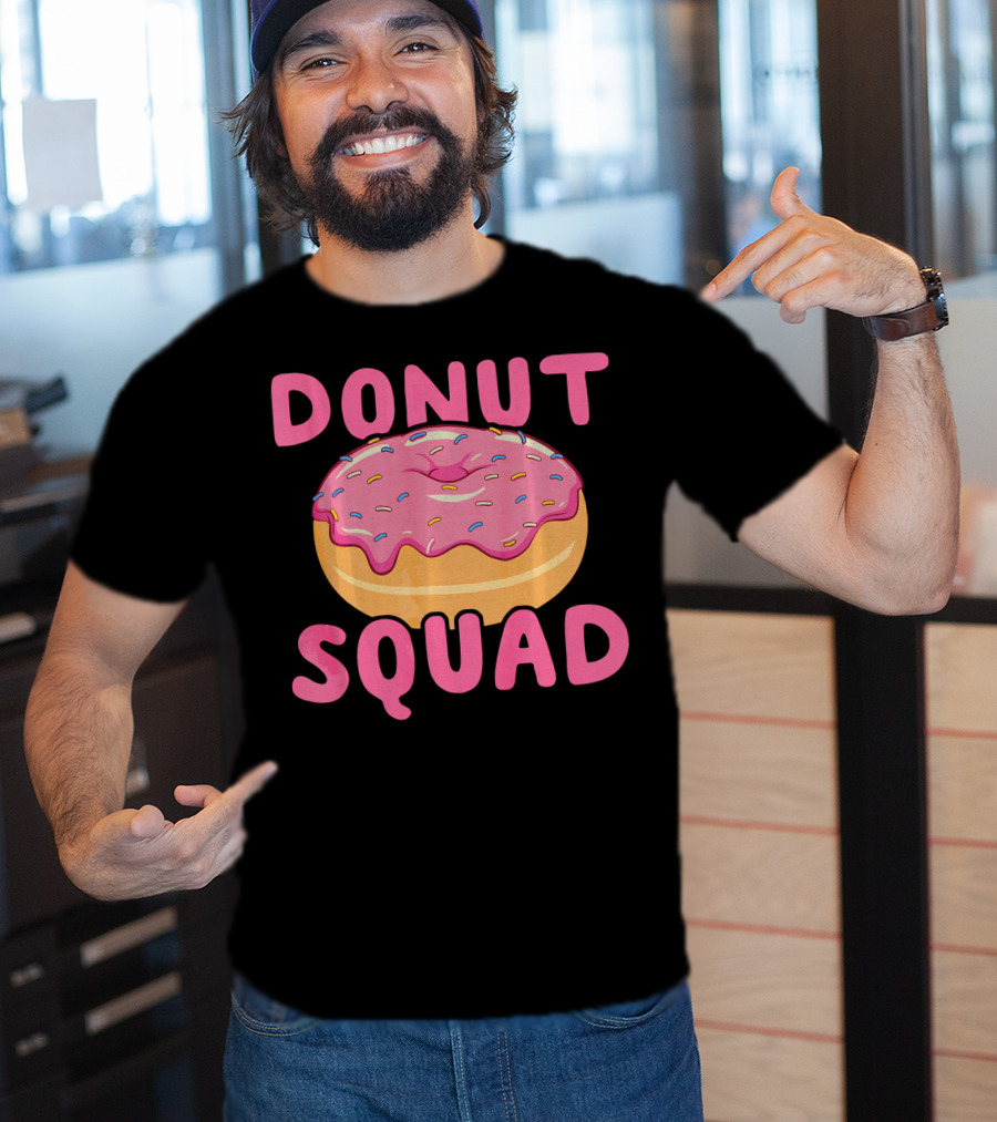 Donut Squad Pink Frosted Sprinkles Treat Enthusiasts T-Shirt
