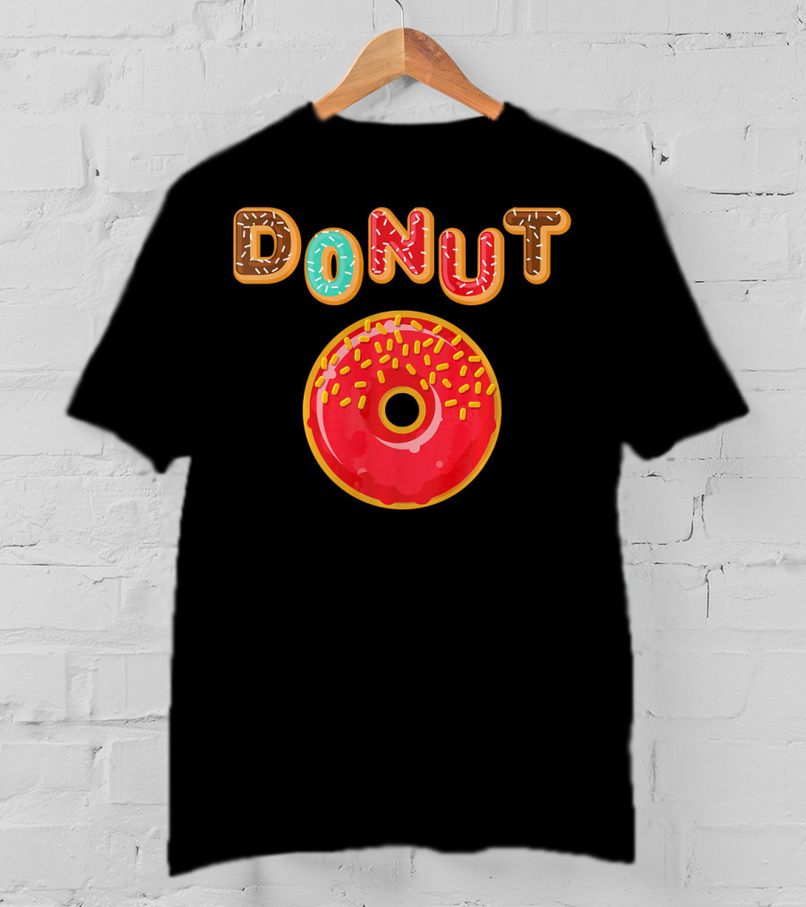 Donut Glazed And Sprinkled Funny Cartoon DoNut T-Shirt