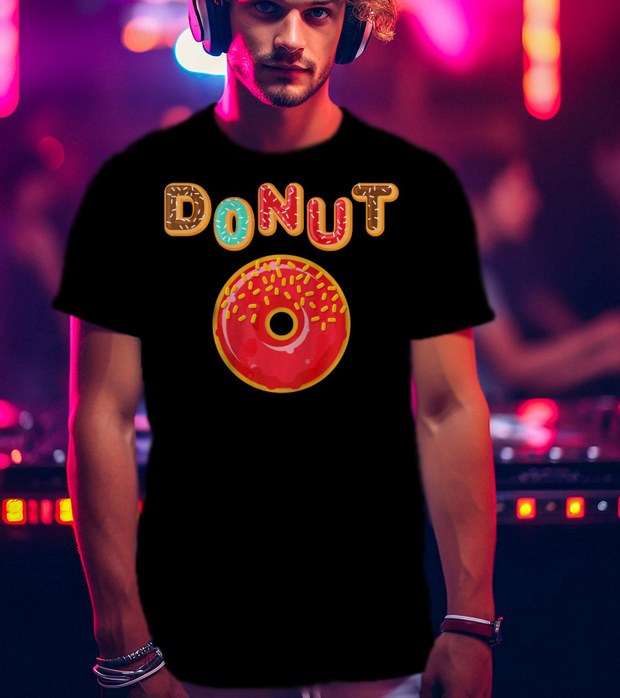 Donut Glazed And Sprinkled Funny Cartoon DoNut T-Shirt