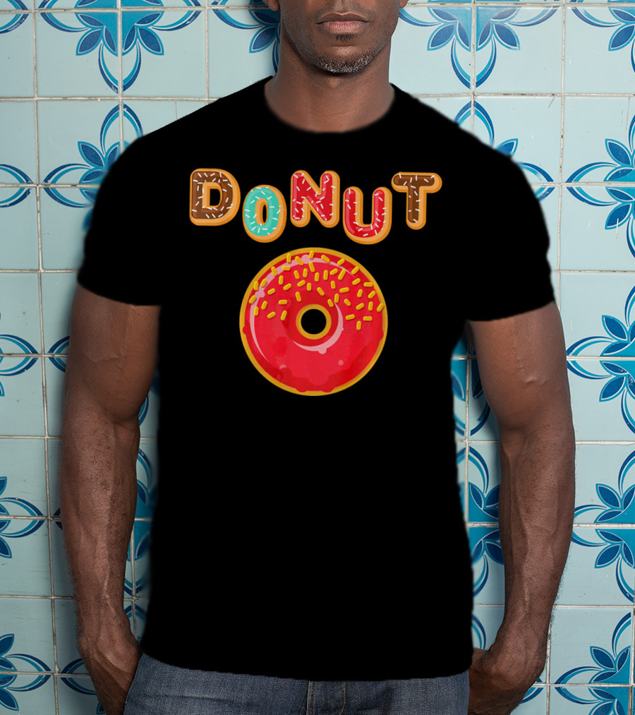 Donut Glazed And Sprinkled Funny Cartoon DoNut T-Shirt