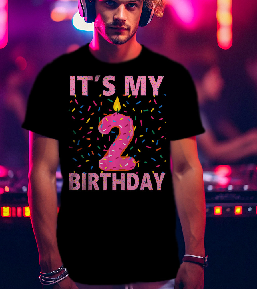 It's My 2 Birthday Kids Sweet Donut T-Shirt