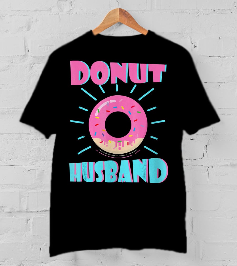 Donut Husband Pink Frosted Donut With Sprinkles T-Shirt