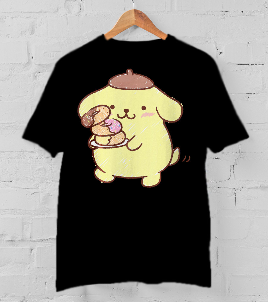 Pompompurin Enjoying Sweet Donuts T-Shirt
