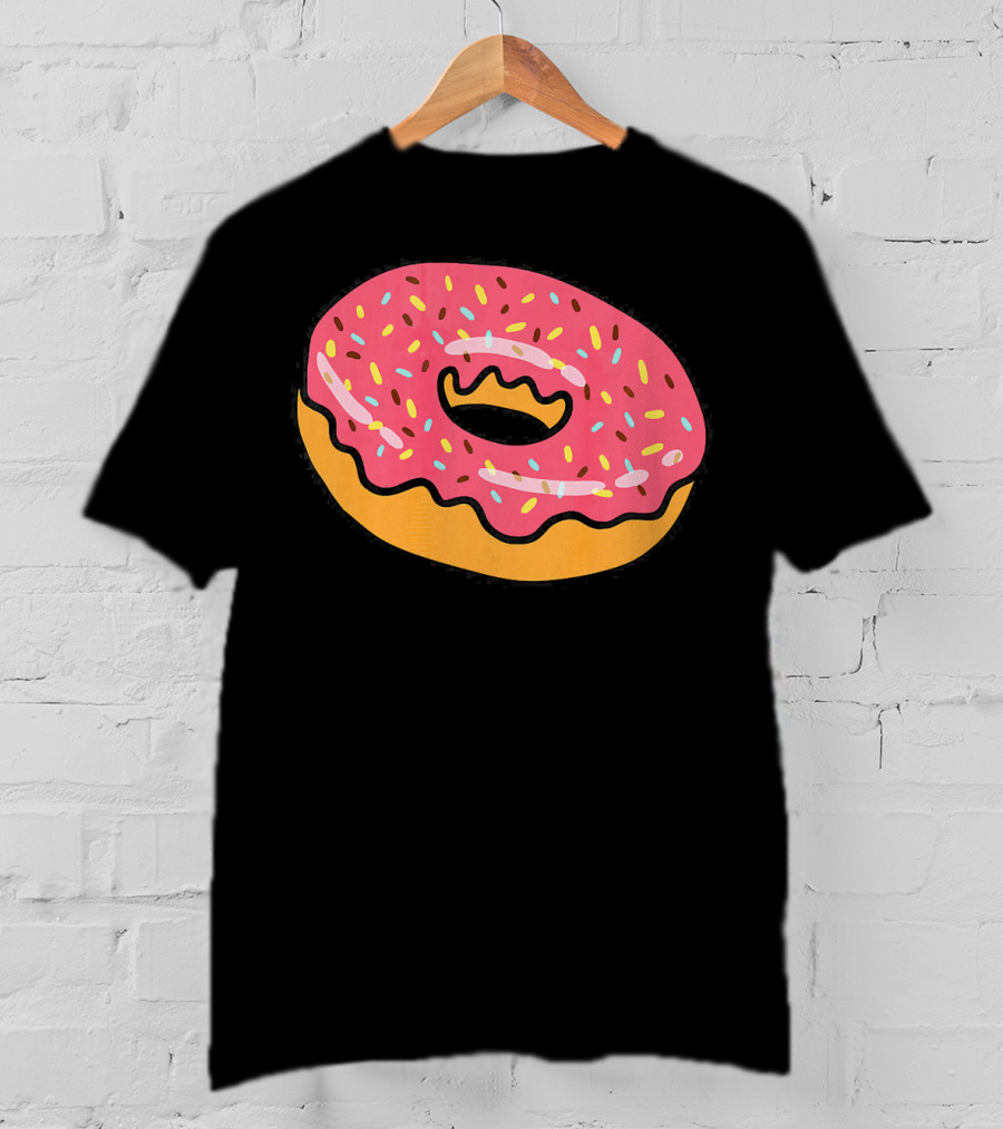 Pink Frosted Donut With Sprinkles T-Shirt
