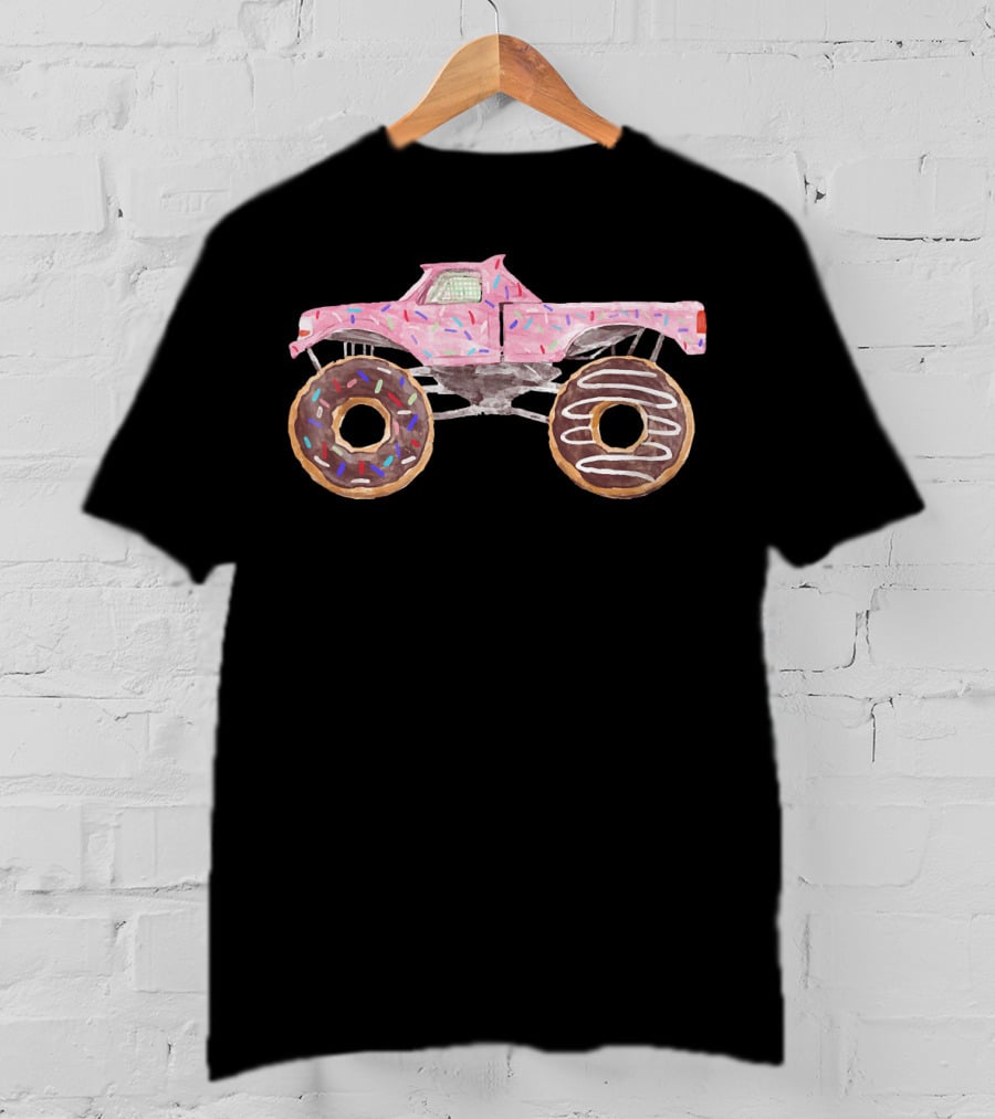 Yummy 4WD Monster Truck Donut Wheels T-Shirt
