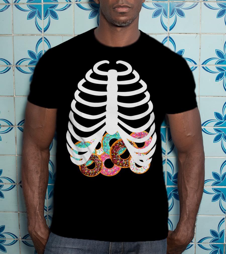 Halloween Adult Kids Rib Bone Donut Food Costume T-Shirt