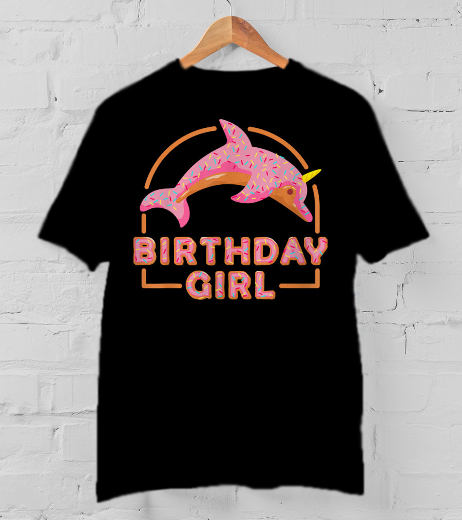 Birthday Girl Sweet Dolphicorn Donut Bday T-Shirt