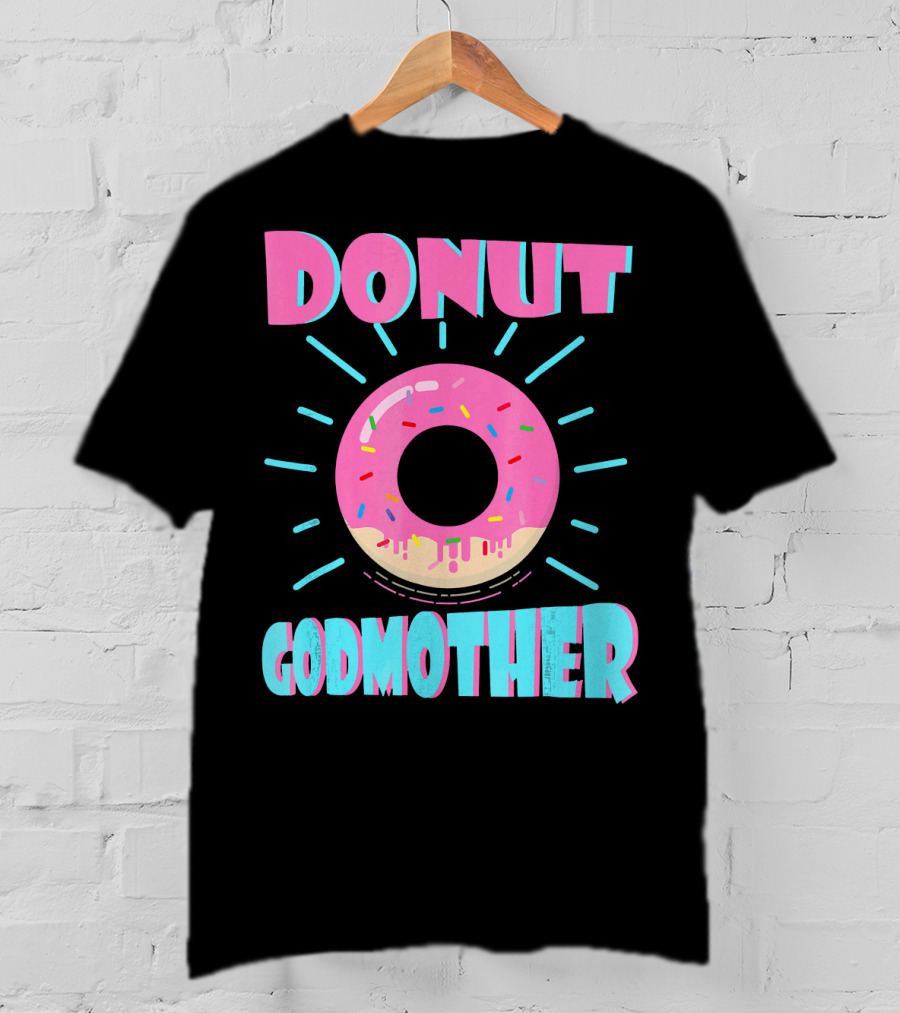 Donut Godmother Pink Frosted Donut With Sprinkles T-Shirt