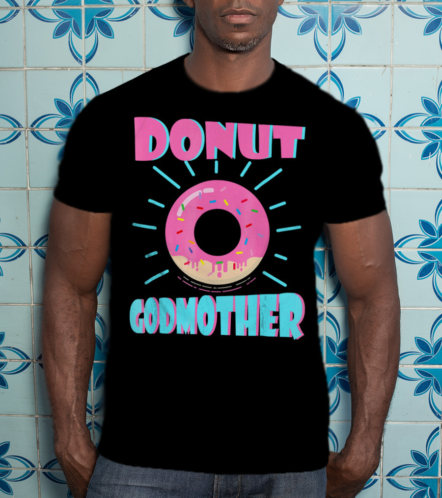 Donut Godmother Pink Frosted Donut With Sprinkles T-Shirt