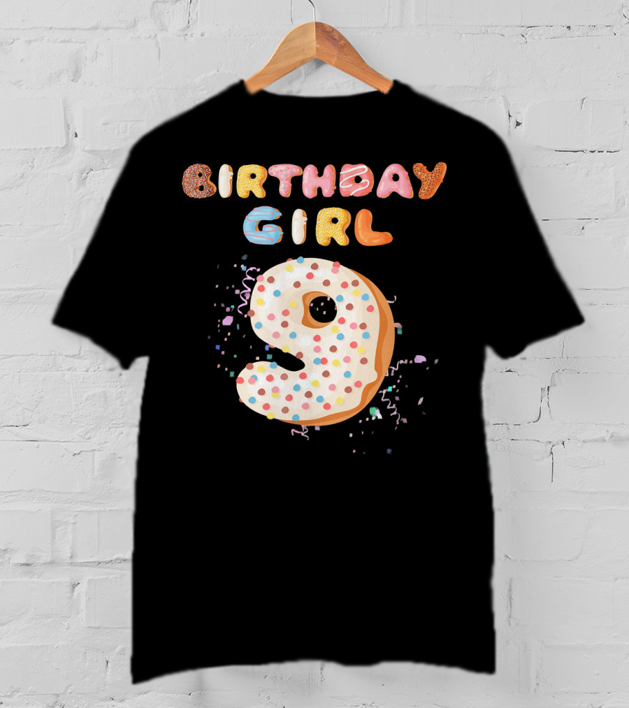 Birthday Girl Donut 9 T-Shirt