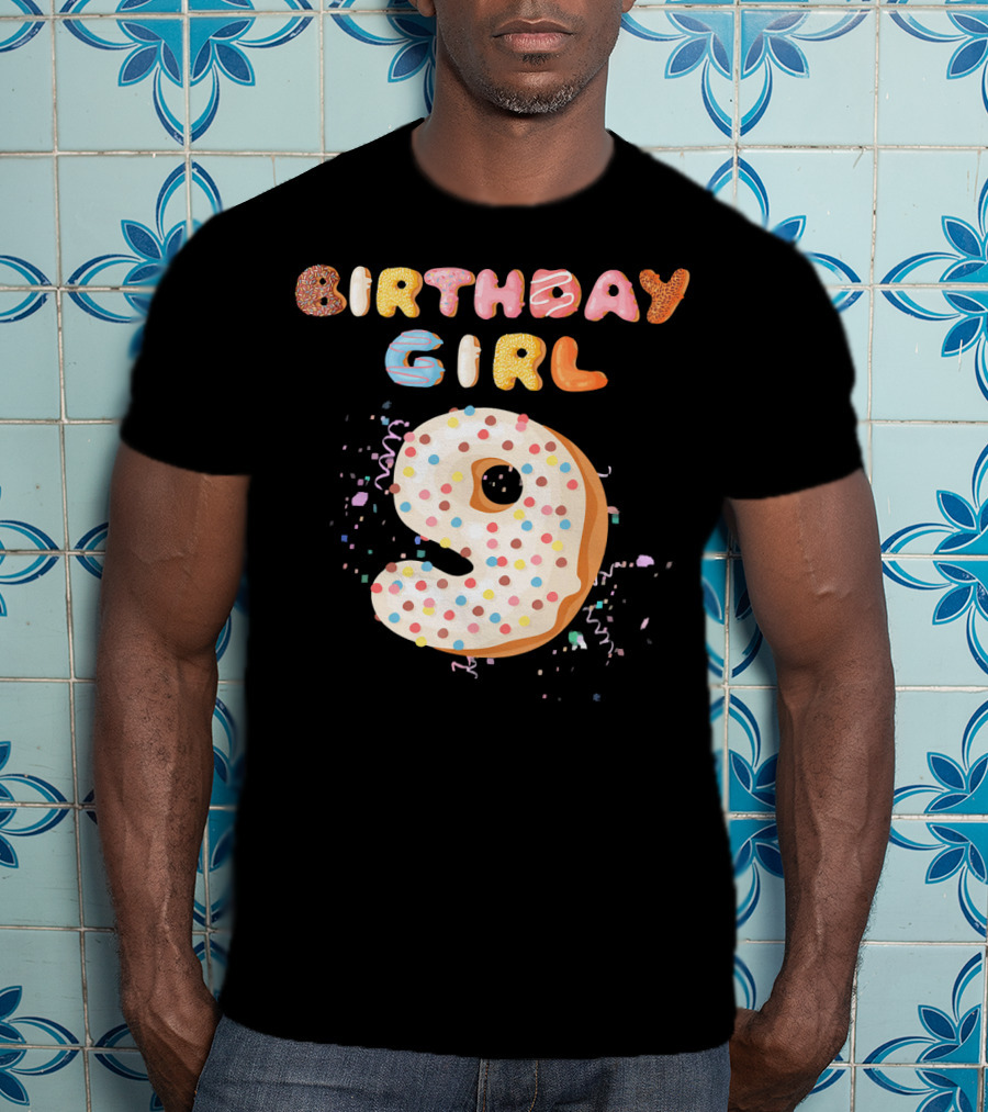 Birthday Girl Donut 9 T-Shirt