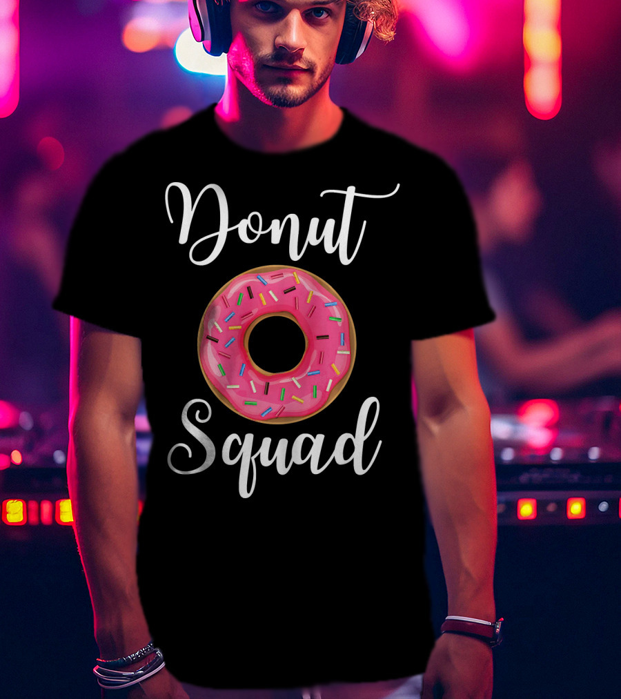 Donut Squad Funny Donut Lover Pink Sprinkles T-Shirt