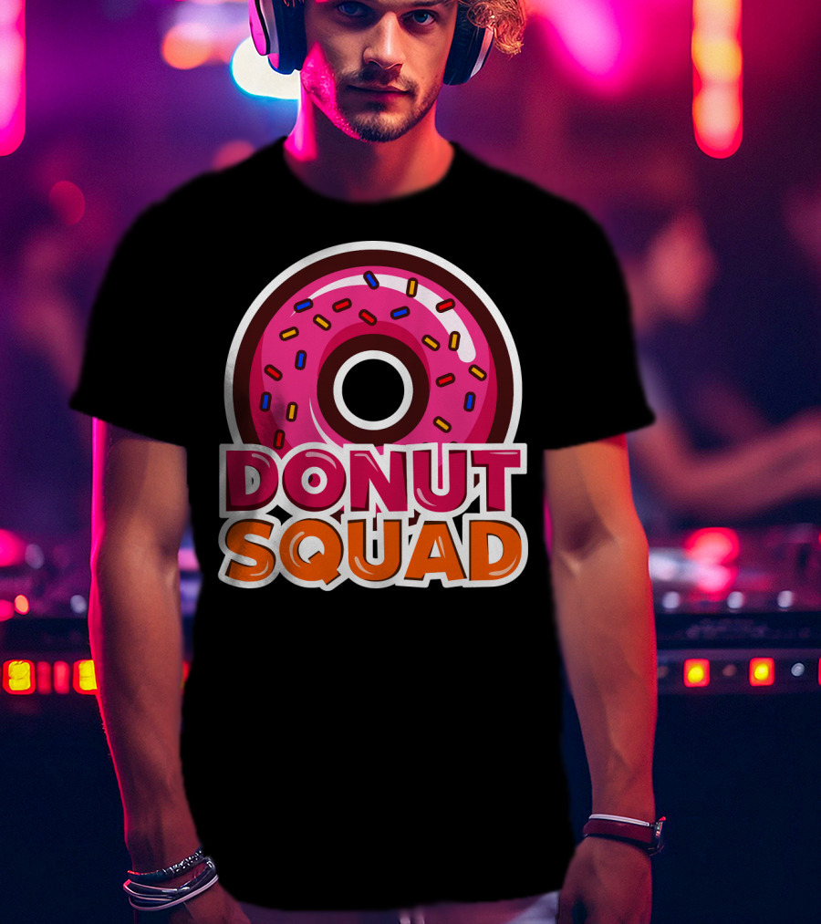 Cool Donut Squad Funny Doughnut Group With Sprinkles T-Shirt