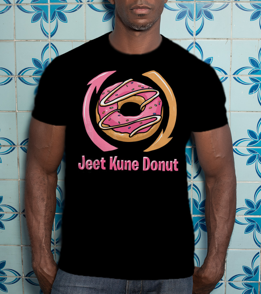 Jeet Kune Donut IIFY Pink Frosted Donut Martial Arts Humor T-Shirt