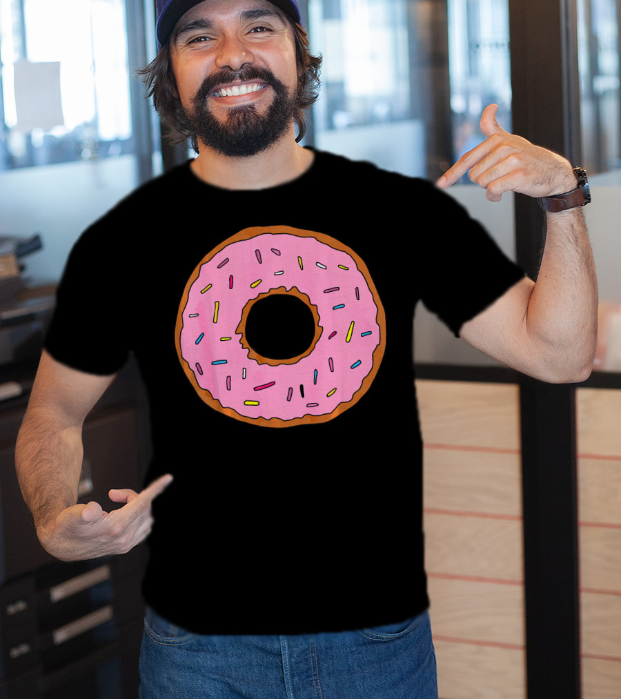 Pink Sprinkled Donuts Delicious Sweets Foodie T-Shirt