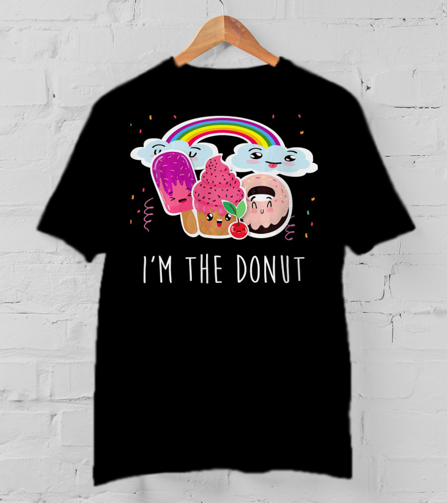 Funneh Cute Rainbow Ice Cream Donut Characters I'm The Donut T-Shirt