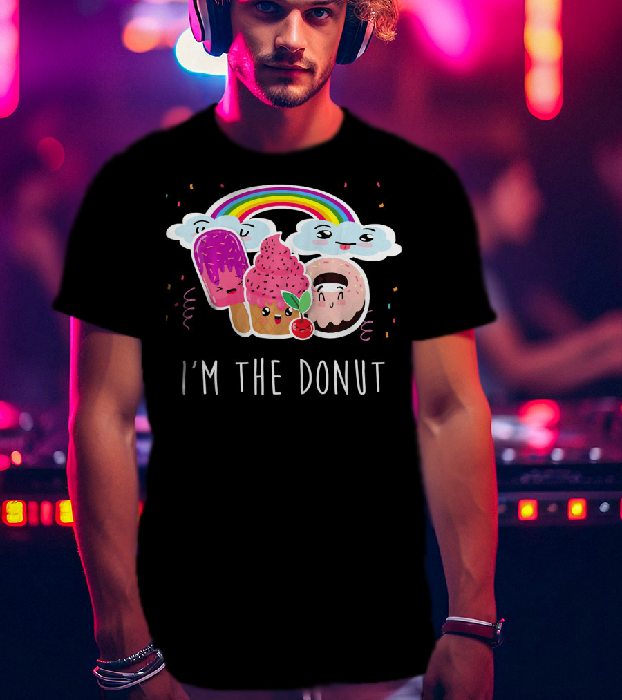 Funneh Cute Rainbow Ice Cream Donut Characters I'm The Donut T-Shirt