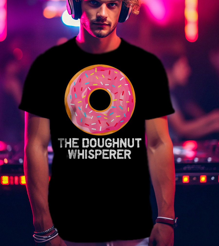 The Doughnut Whisperer Cool Pink Frosted Sprinkles T-Shirt