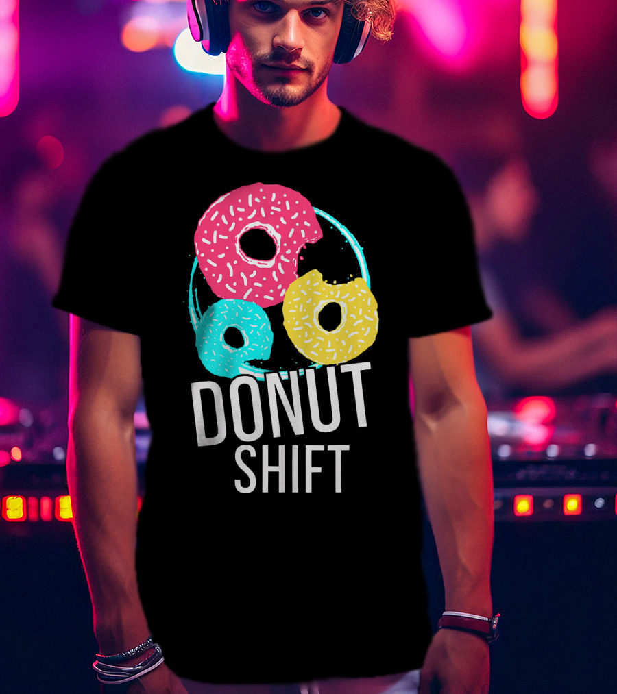 Donut Shift MTTF Associates Doughnut Vibrant Trio T-Shirt