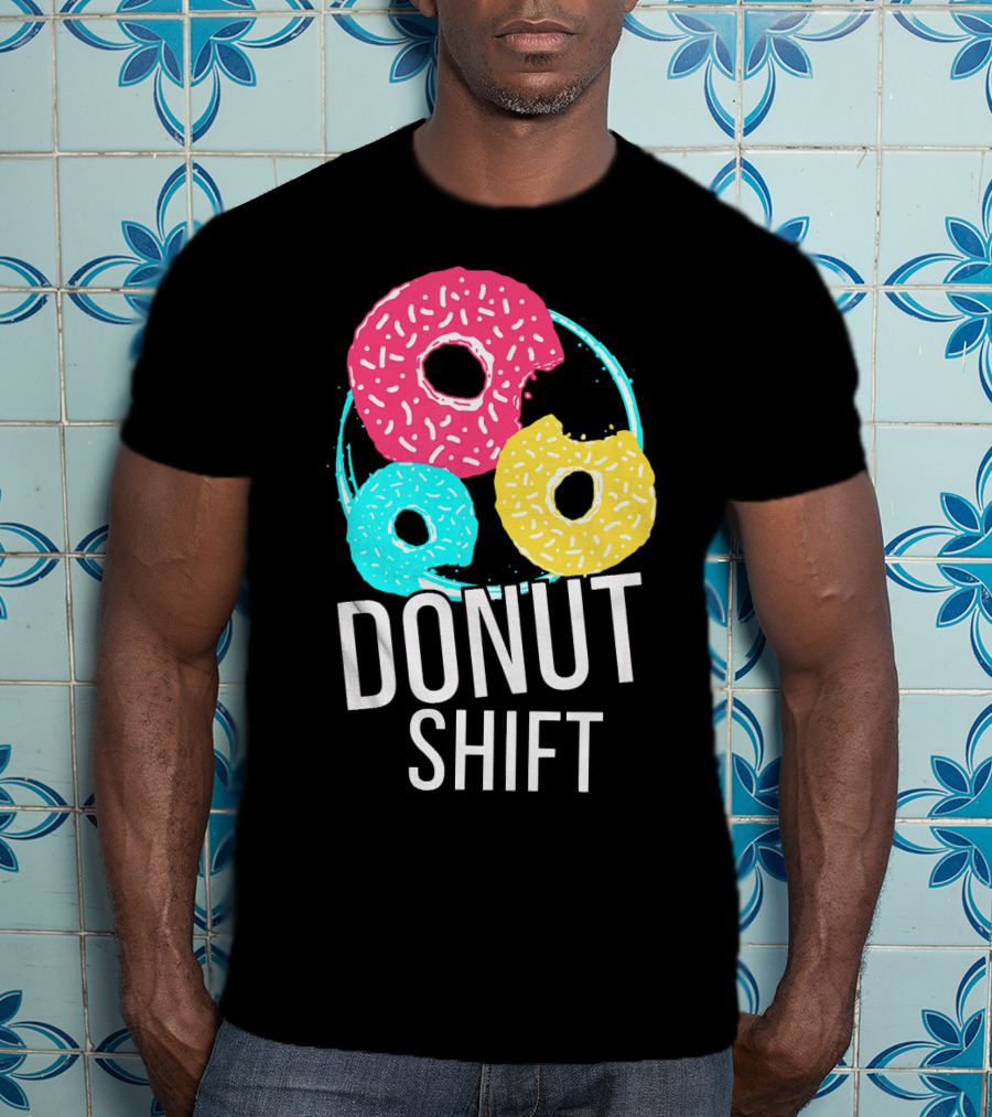 Donut Shift MTTF Associates Doughnut Vibrant Trio T-Shirt
