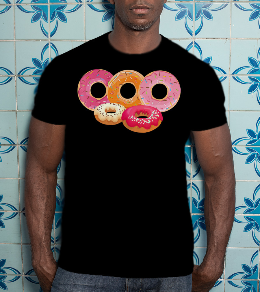 Donut Lover Dad Happy Doughnut Colorful Sprinkled Treats T-Shirt