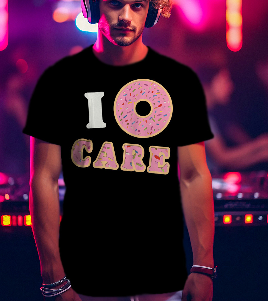 I Donut Care Funny Cool Sprinkles Doughnut T-Shirt