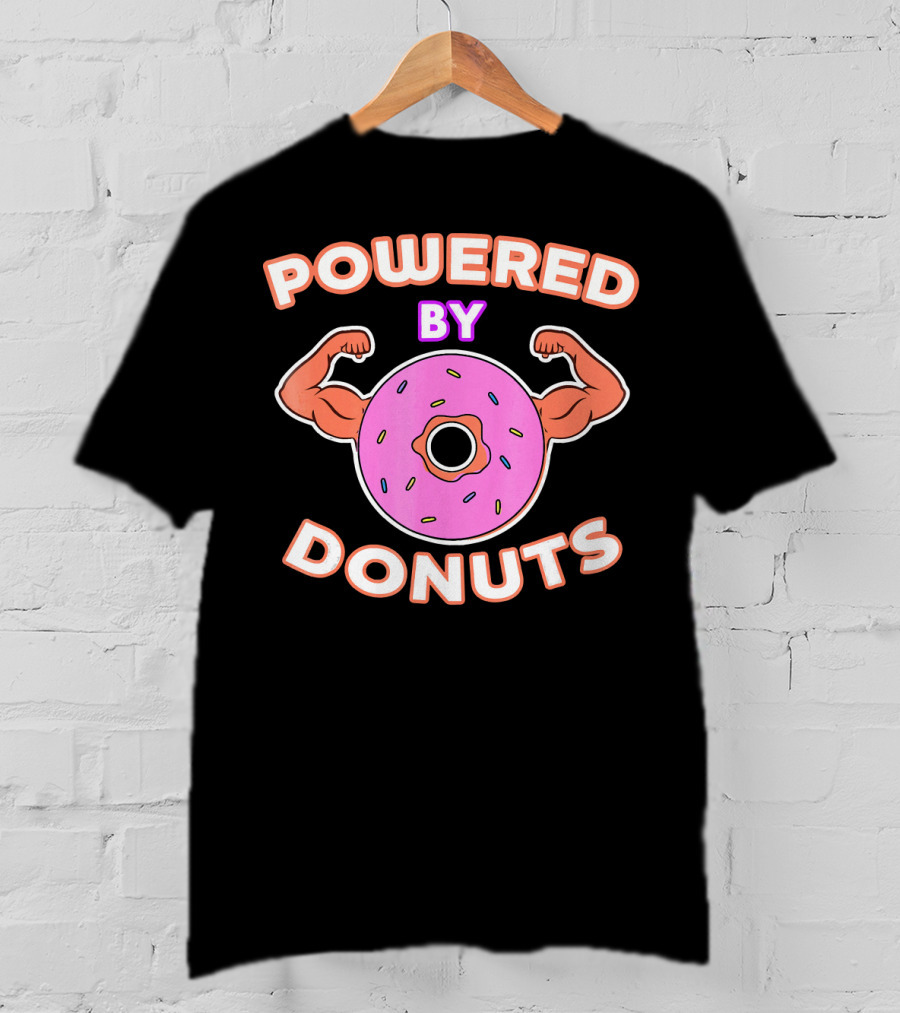 Powered By Donuts Muscle Pink Sprinkles T-Shirt