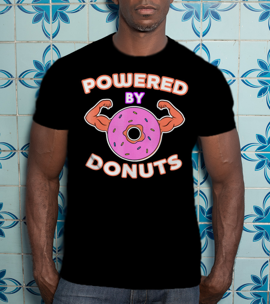 Powered By Donuts Muscle Pink Sprinkles T-Shirt
