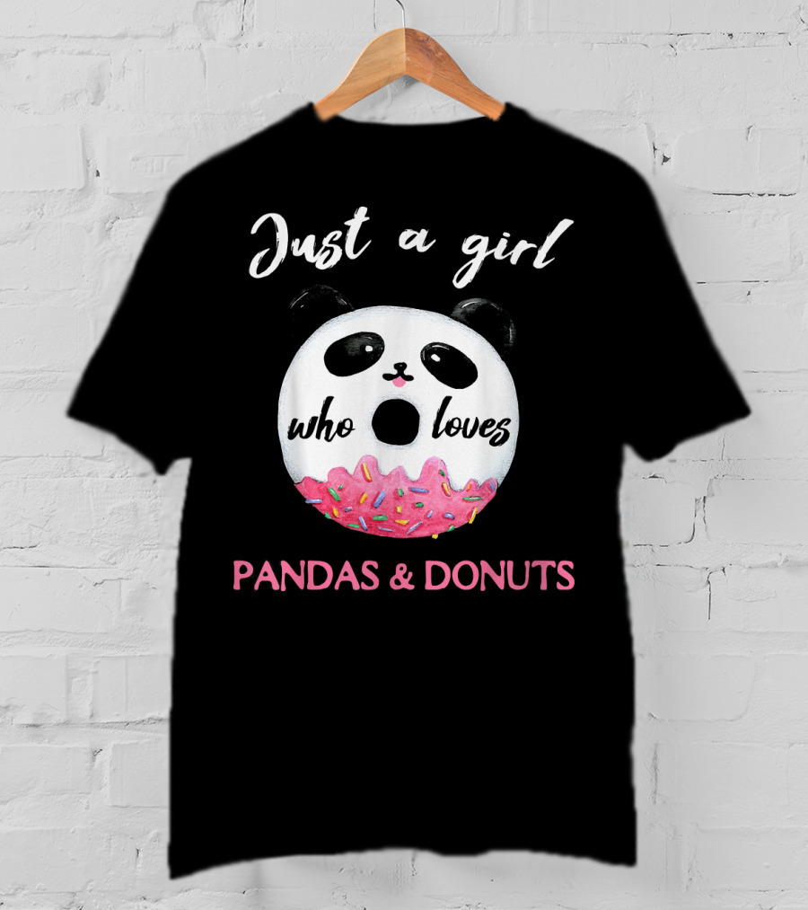 Just A Girl Who Loves Pandas And Donuts T-Shirt