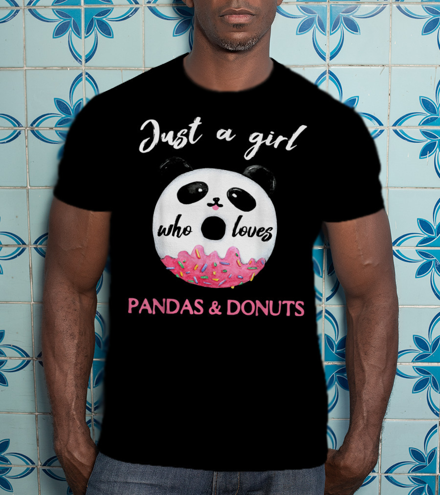 Just A Girl Who Loves Pandas And Donuts T-Shirt
