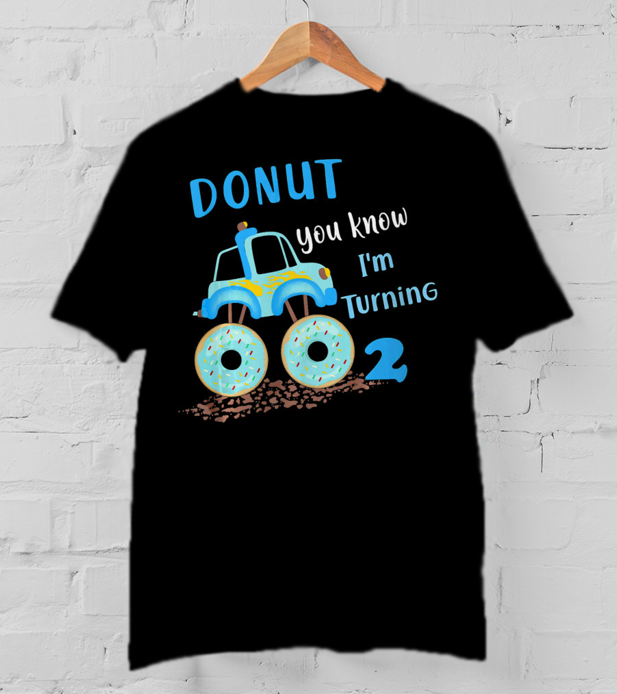 Donut You Know I'm Turning 2 Donut Funny 2nd Birthday T-Shirt