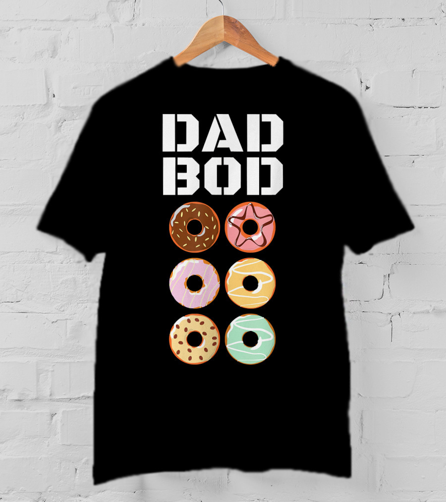 Dad Bod Donut Six Pack Abs Funny Mens T-Shirt