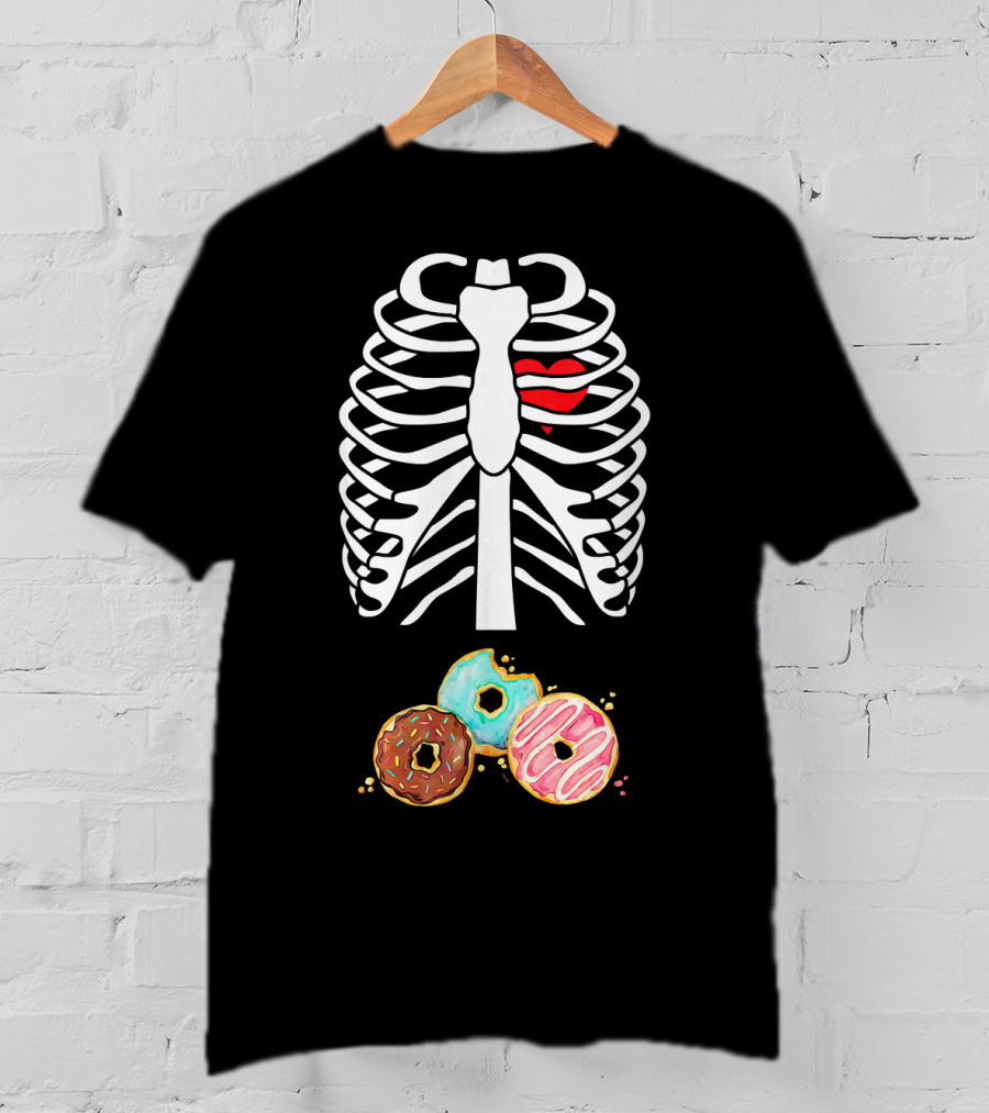 X Ray Ribs Heart Donuts Coffee Food Bone T-Shirt