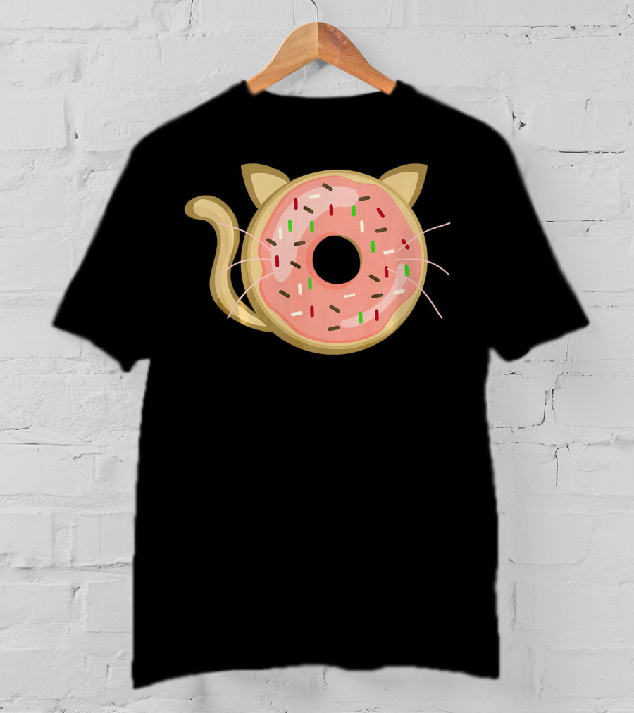 Funny Donut Cat Birthday Sprinkle Kitty T-Shirt