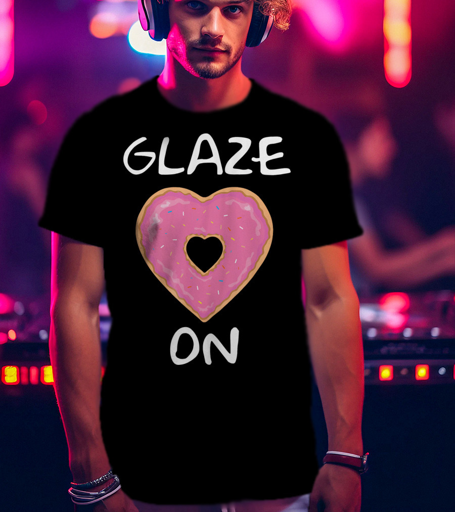 Bakers Dozen Glaze On Donut Heart T-Shirt